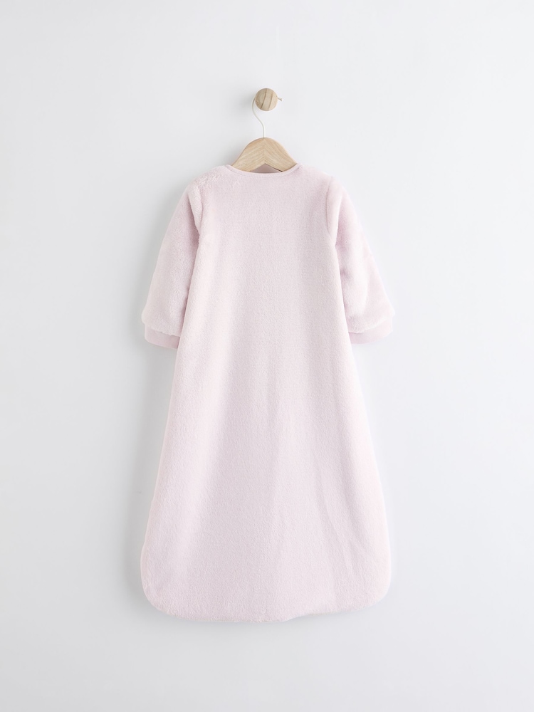 Lilac Purple 2.5 Tog Fleece Long Sleeve Zip Sleep Bag - Image 2 of 9