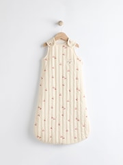 Natural Quilted Cherry Baby 2.5 Tog 100% Cotton Sleep Bag - Image 1 of 16