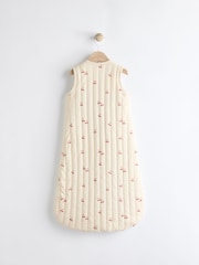 Natural Quilted Cherry Baby 2.5 Tog 100% Cotton Sleep Bag - Image 2 of 16