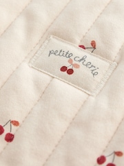 Natural Quilted Cherry Baby 2.5 Tog 100% Cotton Sleep Bag - Image 7 of 16