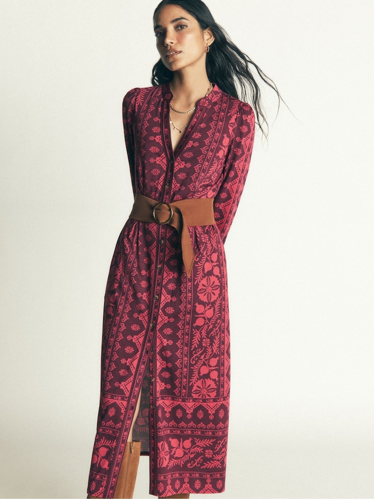 Boden Light Purple Juliet Jersey Midi Dress - Image 1 of 5