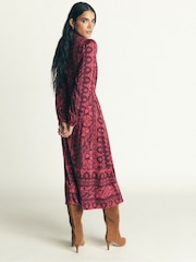 Boden Light Purple Juliet Jersey Midi Dress - Image 3 of 5