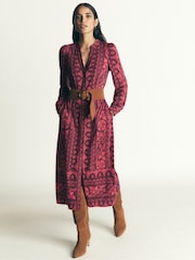 Boden Light Purple Juliet Jersey Midi Dress - Image 4 of 5