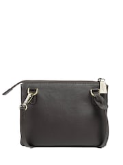 Jones Bootmaker Chocolate Warsaw Leather Zip Up Shoulder Bag - Image 2 of 7