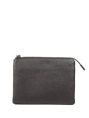 Jones Bootmaker Chocolate Warsaw Leather Zip Up Shoulder Bag - Image 3 of 7