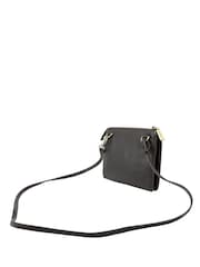 Jones Bootmaker Chocolate Warsaw Leather Zip Up Shoulder Bag - Image 4 of 7