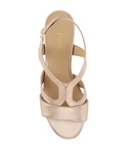 Jones Bootmaker Metallic Glory Leather Slingback Block Heel Sandals - Image 5 of 6