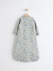 Grey Giraffe Print 2.5 Tog Removable Sleeve 100% Cotton Sleep Bag - Image 2 of 2