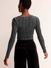 Boden Black Metallic Mia Top - Image 2 of 4