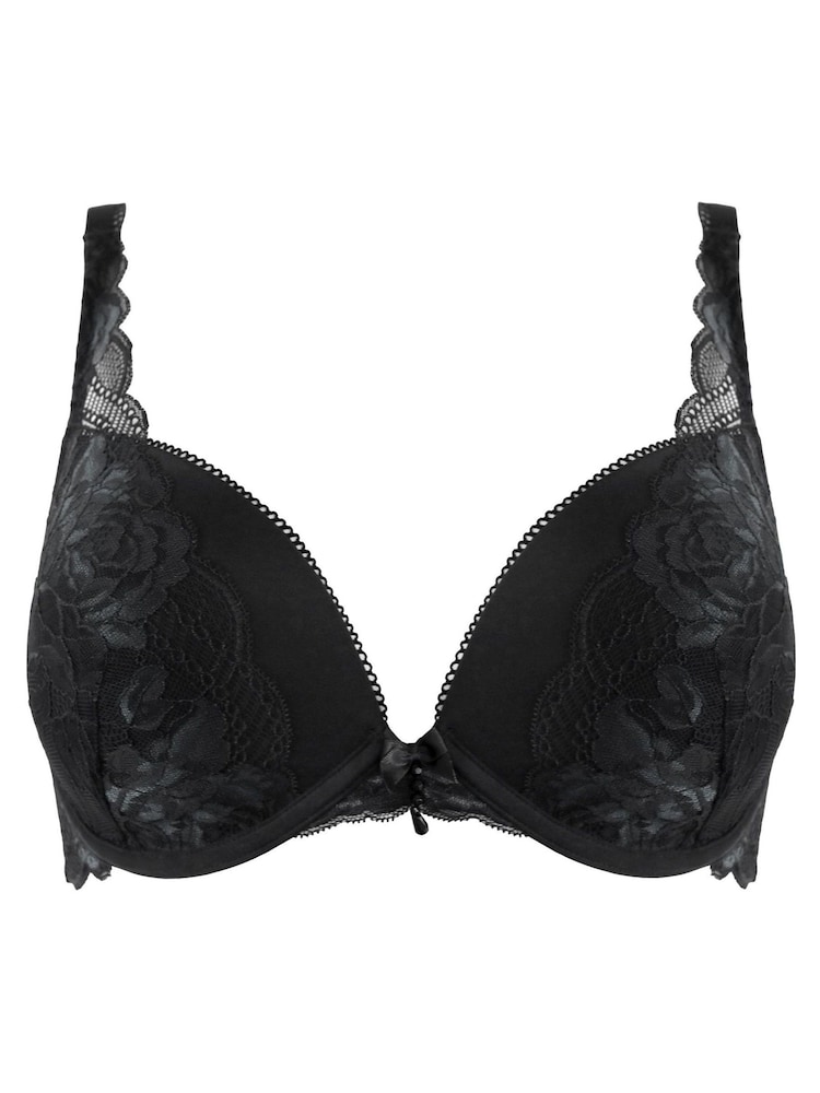 Pour Moi Black Padded Ooo La La Underwired Bra - Image 4 of 5