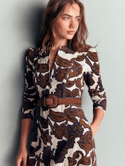 Boden Brown Una Cord Midi Dress - Image 3 of 5