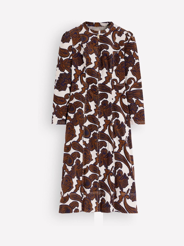 Boden Brown Una Cord Midi Dress - Image 5 of 5 Boden Brown Una Cord Midi Dress - Image 5 of 5