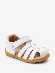 White Leather Wide Fit (G) First Walker Fisherman Sandals - Image 1 of 6