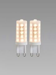 2 Pack 3W LED G9 Dimmable Light Bulbs - Image 1 of 4