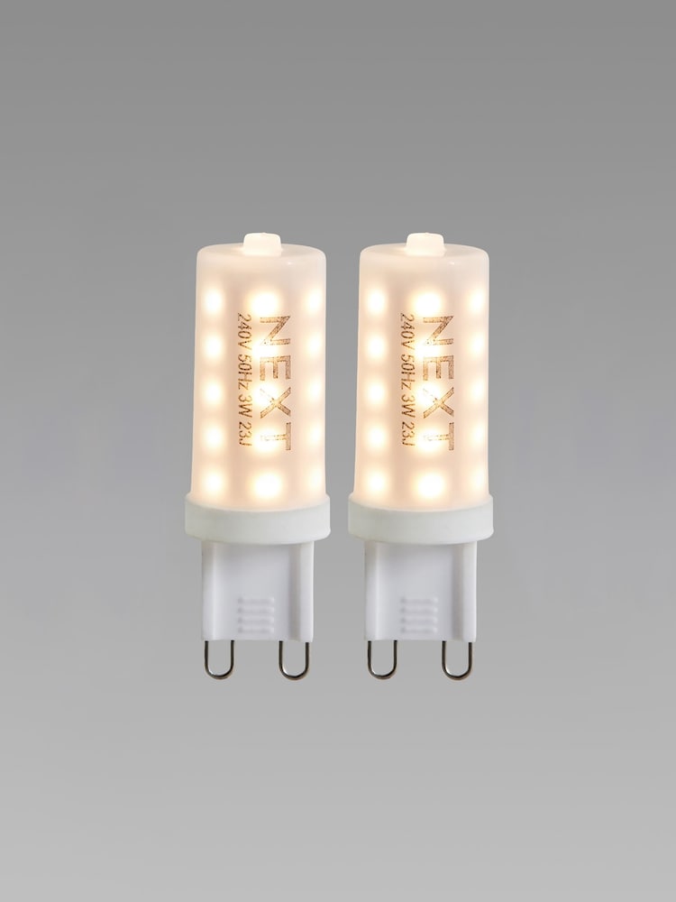 2 Pack 3W LED G9 Dimmable Light Bulbs - Image 1 of 4