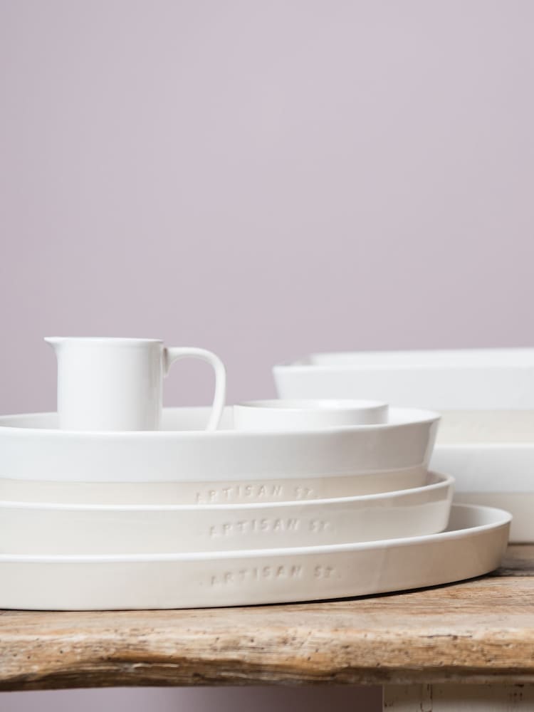 Artisan Street White Large Oval Platter - Image 1 of 4