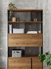 Dark Bronx Oak Effect Display Desk - Image 2 of 8