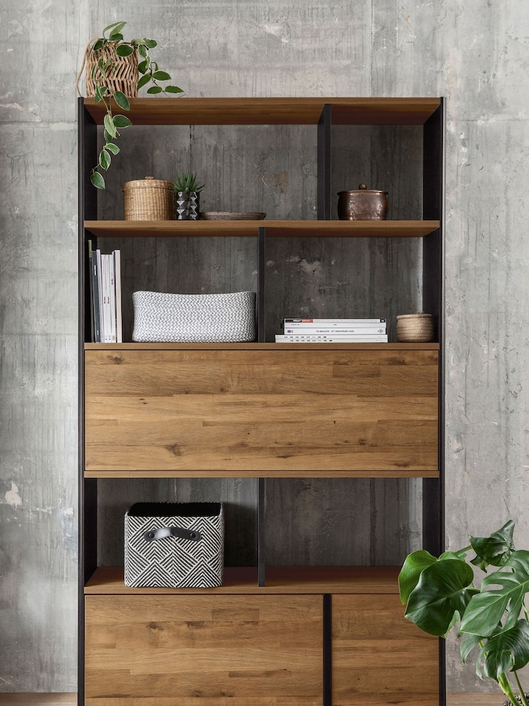 Dark Bronx Oak Effect Display Desk - Image 2 of 8