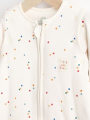Cream Spot Baby 2.5 Tog Detachable Sleeve 100% Cotton Sleep Bag - Image 5 of 9