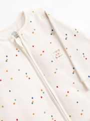 Cream Spot Baby 2.5 Tog Detachable Sleeve 100% Cotton Sleep Bag - Image 6 of 9