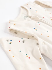 Cream Spot Baby 2.5 Tog Detachable Sleeve 100% Cotton Sleep Bag - Image 8 of 9