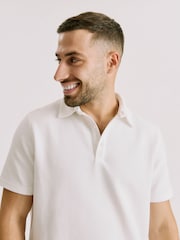 أبيض - Kem Collection Textured Polo Shirt - صورة 2 من 4