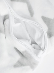 White/ Grey Star 2.5 Tog Baby Fleece Long Sleeve Sleep Bag - Image 10 of 11