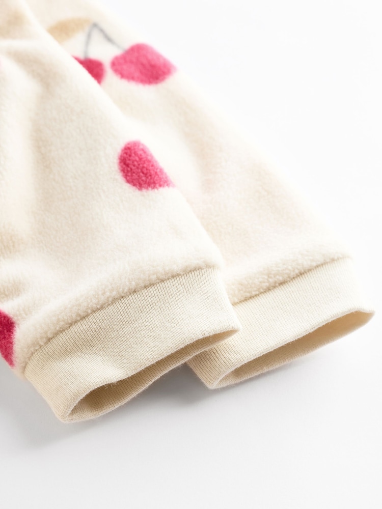 Cream Cherry 2.5 Tog Fleece Long Sleeve Zip Sleep Bag - Image 10 of 10