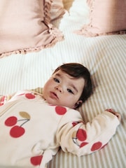 Cream Cherry 2.5 Tog Fleece Long Sleeve Zip Sleep Bag - Image 2 of 10