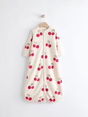 Cream Cherry 2.5 Tog Fleece Long Sleeve Zip Sleep Bag - Image 5 of 10