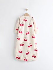 Cream Cherry 2.5 Tog Fleece Long Sleeve Zip Sleep Bag - Image 6 of 10