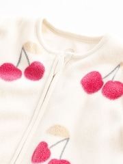 Cream Cherry 2.5 Tog Fleece Long Sleeve Zip Sleep Bag - Image 8 of 10