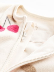 Cream Cherry 2.5 Tog Fleece Long Sleeve Zip Sleep Bag - Image 9 of 10