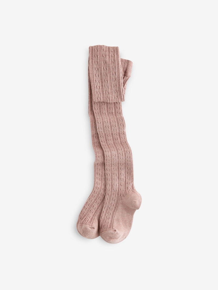Pink und Violett - Strumpfhosen mit Zopfmuster und hohem Baumwollanteil im 3er-Pack - Bild 4 von 4 Pink und Violett - Strumpfhosen mit Zopfmuster und hohem Baumwollanteil im 3er-Pack - Bild 4 von 4