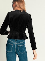 Negro - Boden Velvet Waisted Top - Imagen 3 de 7