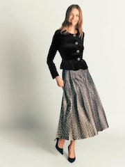 Negro - Boden Velvet Waisted Top - Imagen 6 de 7