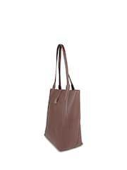 Jones Bootmaker Cherry Brown Vancover Leather Shoulder Bag - Image 2 of 4