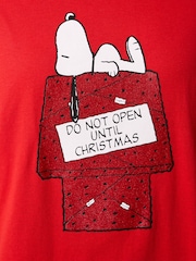 Red Short Sleeve Christmas Snoopy T-Shirt - Image 4 of 6
