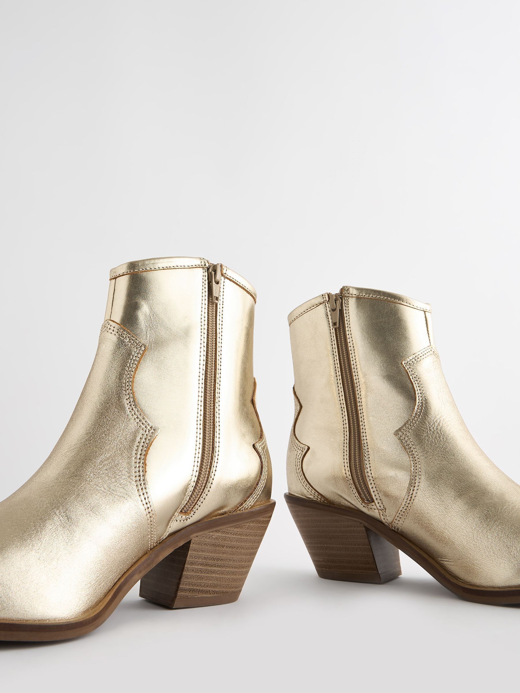 Gold ankle boot clearance