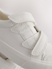 White Wide Fit (G) Two Strap Touch Fastening Trainers - Image 6 of 7