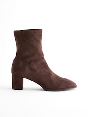 Chocolate Brown Standard/Wide Fit Forever Comfort® Ankle Sock Boots - Image 4 of 6