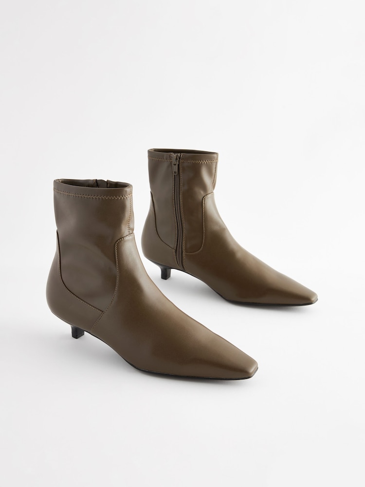 Khaki Green Forever Comfort® Chisel Toe Sock Boots - Image 1 of 5