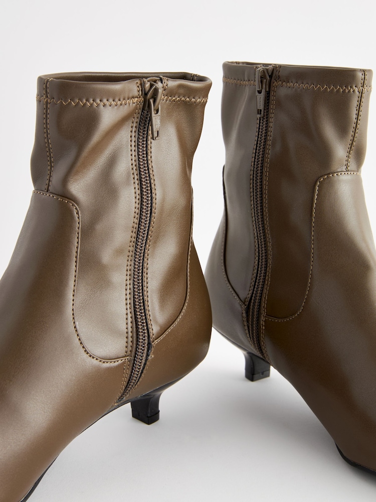 Khaki Green Forever Comfort® Chisel Toe Sock Boots - Image 5 of 5