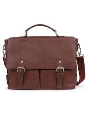 Jones Bootmaker Tan Grain Upland Leather Briefcase Bag - Image 1 of 3