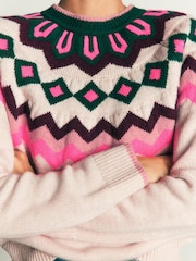 Rose - Boden Mae Fair Isle Knitted Jumper - Image 2 de 7