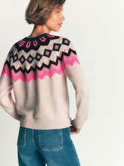 Rose - Boden Mae Fair Isle Knitted Jumper - Image 3 de 7