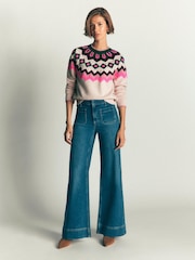 Rose - Boden Mae Fair Isle Knitted Jumper - Image 4 de 7