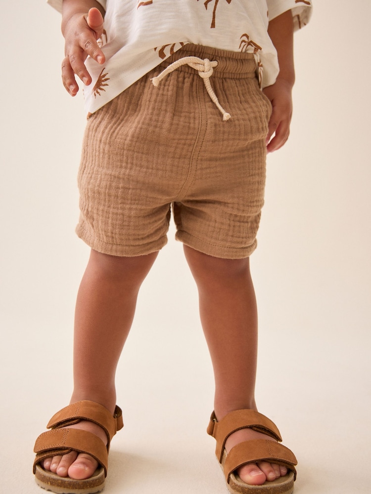 Светло-коричневый - Soft Textured Shorts (3mths-7yrs) - Изображение 1 из 7
