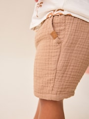 Светло-коричневый - Soft Textured Shorts (3mths-7yrs) - Изображение 4 из 7