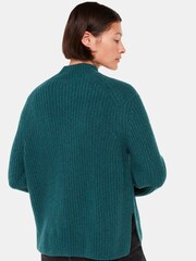 Whistles Blue Wool Mix Rib Funnel Neck Jumper - Image 2 of 5